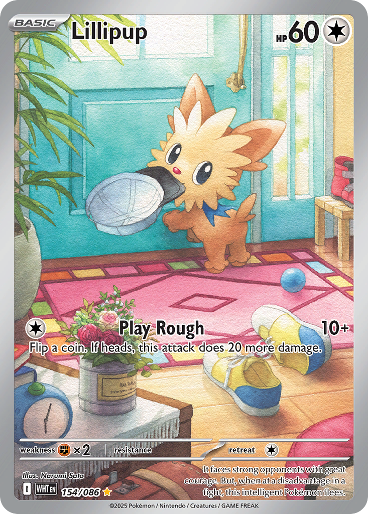 Lillipup - White Flare - #154 - Pokemon TCG card