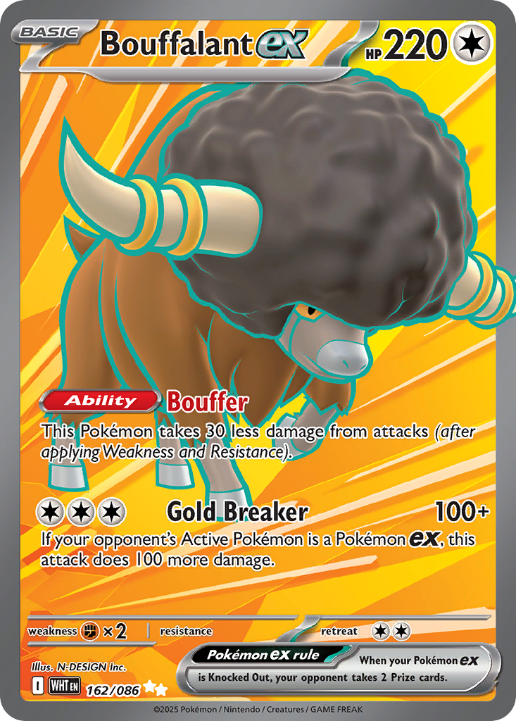 Bouffalant ex - White Flare - #162 - Pokemon TCG card