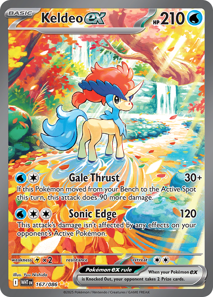 Keldeo ex - White Flare - #167 - Pokemon TCG card
