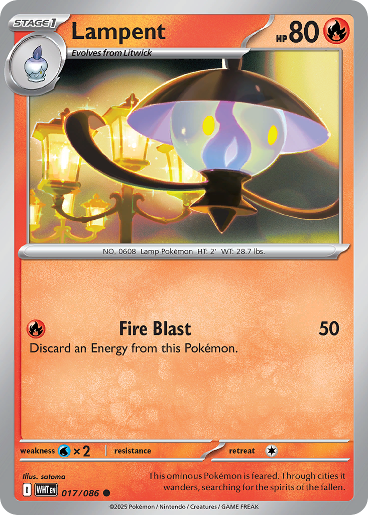 Lampent - White Flare - #17 - Pokemon TCG card
