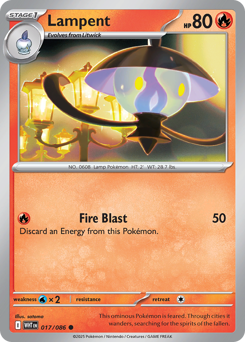 Lampent #17 Lampent - White Flare - #17 - Pokemon TCG card