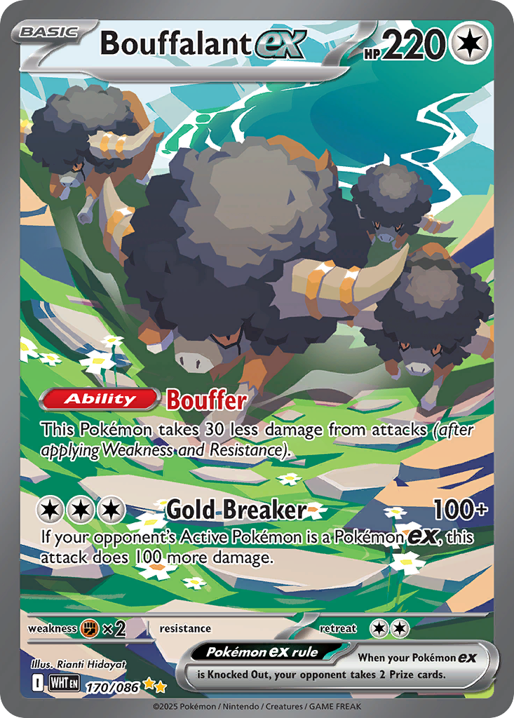 Bouffalant ex - White Flare - #170 - Pokemon TCG card