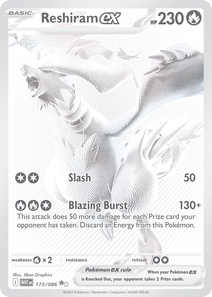 Reshiram ex - White Flare - #173 - Pokemon TCG card