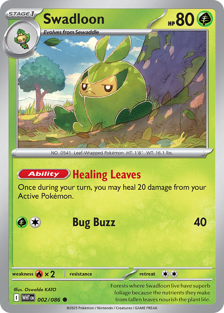 Swadloon - White Flare - #2 - Pokemon TCG card