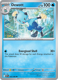 Dewott - White Flare - #22 - Pokemon TCG card