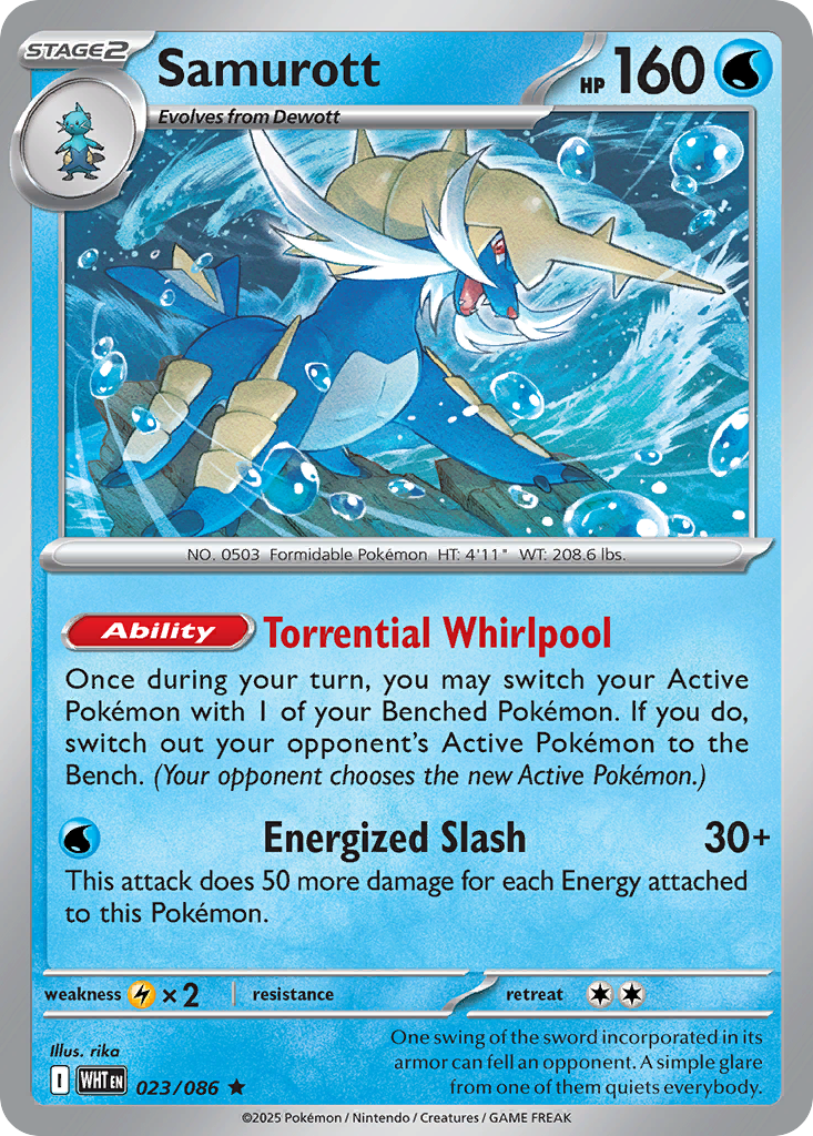 Samurott - White Flare - #23 - Pokemon TCG card