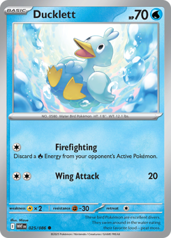 Ducklett - White Flare - #25 - Pokemon TCG card