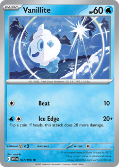 Vanillite - White Flare - #27 - Pokemon TCG card