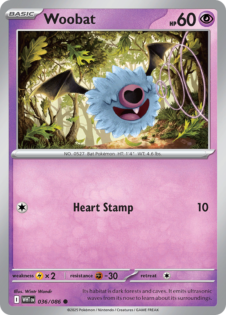 Woobat - White Flare - #36 - Pokemon TCG card