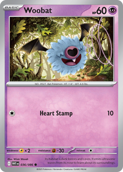 Woobat - White Flare - #36 - Pokemon TCG card
