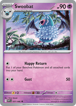 Swoobat - White Flare - #37 - Pokemon TCG card