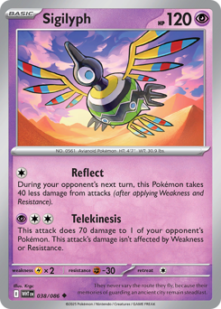 Sigilyph #38 Sigilyph - White Flare - #38 - Pokemon TCG card