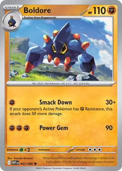 Boldore #47 Boldore - White Flare - #47 - Pokemon TCG card
