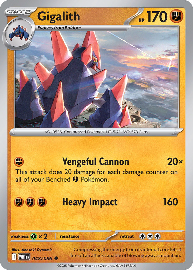 Gigalith - White Flare - #48 - Pokemon TCG card
