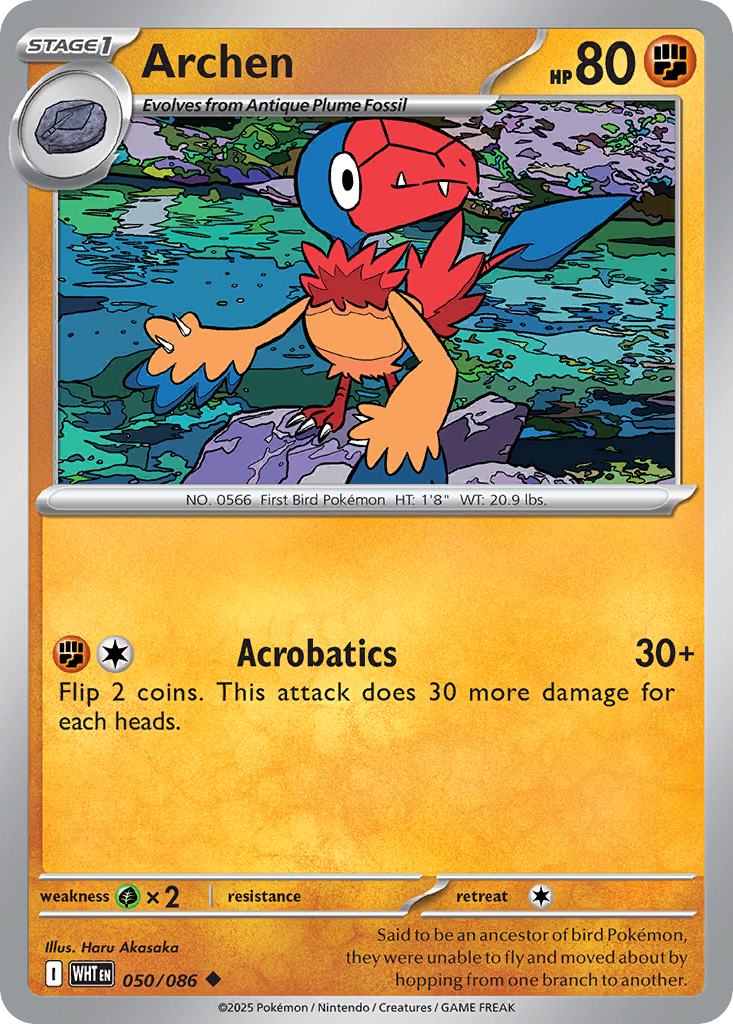 Archen - White Flare - #50 - Pokemon TCG card