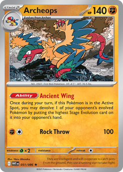 Archeops - White Flare - #51 - Pokemon TCG card