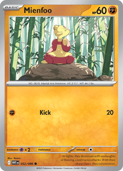 Mienfoo - White Flare - #52 - Pokemon TCG card