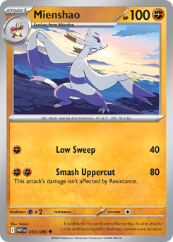 Mienshao - White Flare - #53 - Pokemon TCG card