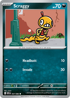 Scraggy - White Flare - #57 - Pokemon TCG card