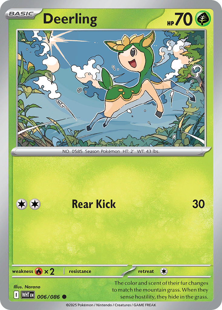 Deerling - White Flare - #6 - Pokemon TCG card