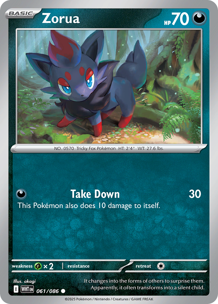 Zorua - White Flare - #61 - Pokemon TCG card