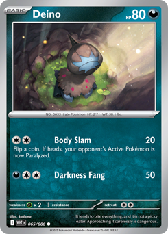 Deino - White Flare - #65 - Pokemon TCG card