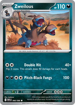 Zweilous #66 Zweilous - White Flare - #66 - Pokemon TCG card