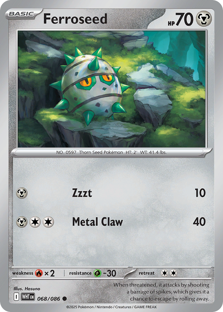 Ferroseed - White Flare - #68 - Pokemon TCG card