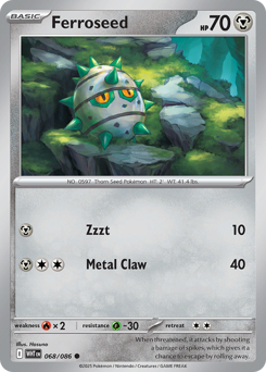 Ferroseed - White Flare - #68 - Pokemon TCG card