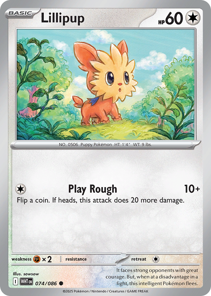 Lillipup - White Flare - #74 - Pokemon TCG card