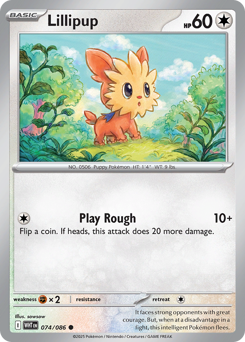 Lillipup #74 Lillipup - White Flare - #74 - Pokemon TCG card