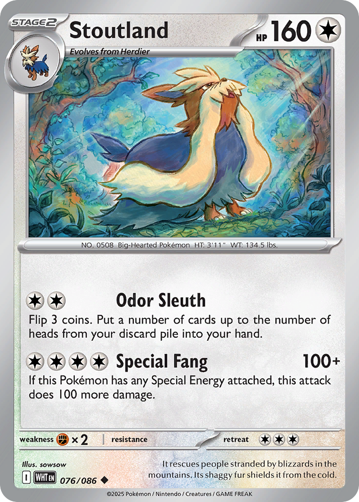 Stoutland - White Flare - #76 - Pokemon TCG card