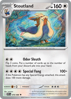 Stoutland #76 Stoutland - White Flare - #76 - Pokemon TCG card