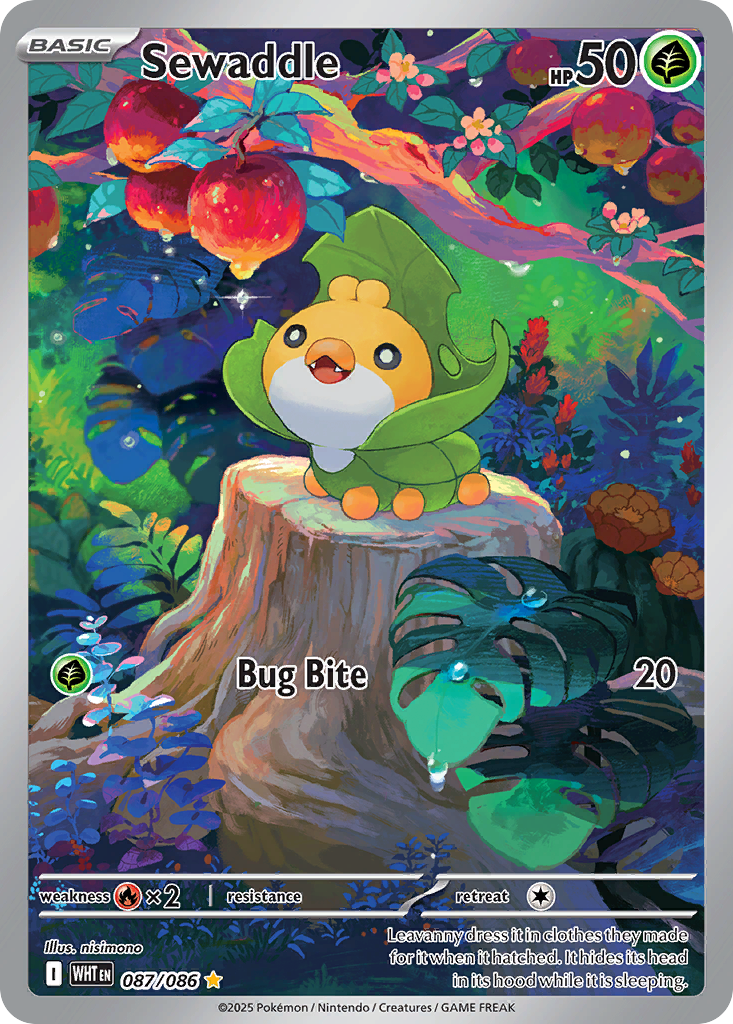 Sewaddle - White Flare - #87 - Pokemon TCG card