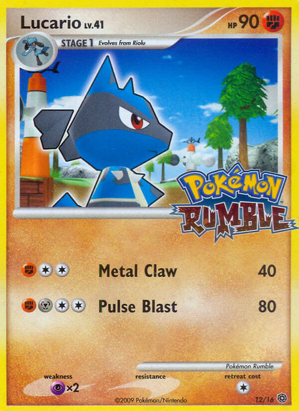 Lucario - Pokémon Rumble - #12 - Pokemon TCG card