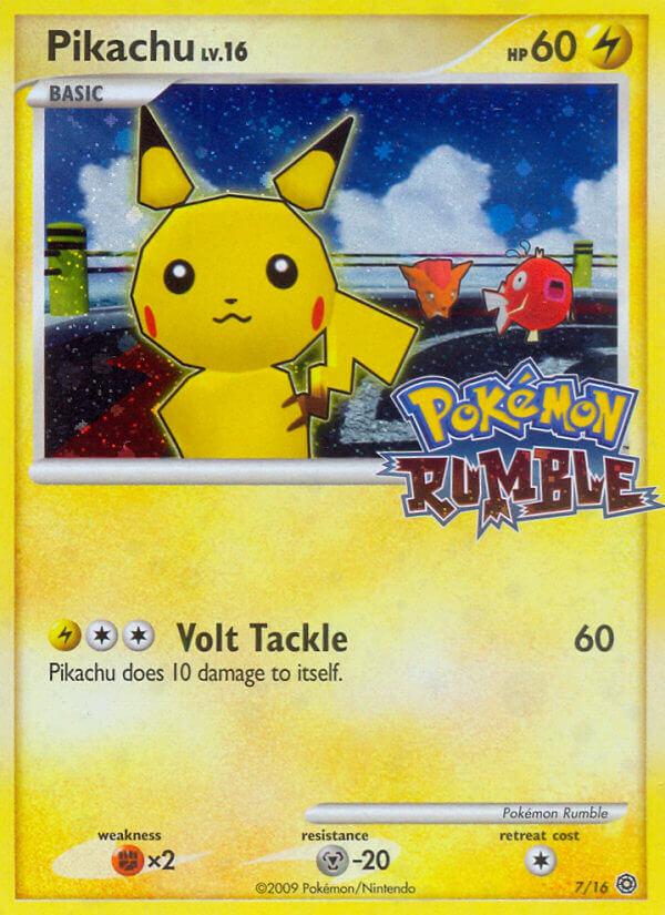 Pikachu - Pokémon Rumble - #7 - Pokemon TCG card