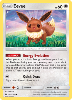 Eevee #101 Eevee - Sun & Moon - #101 - Pokemon TCG card
