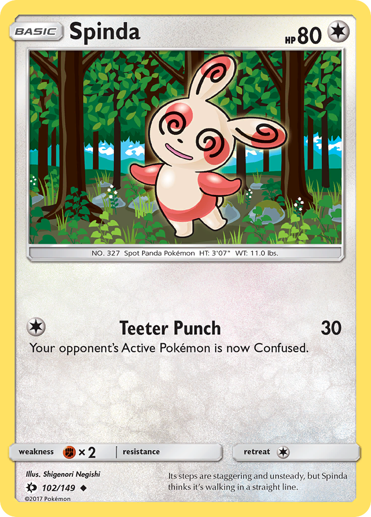 Spinda - Sun & Moon - #102 - Pokemon TCG card