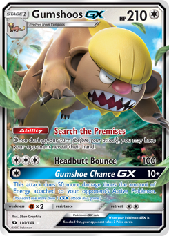 Gumshoos-GX #110 Gumshoos-GX - Sun & Moon - #110 - Pokemon TCG card