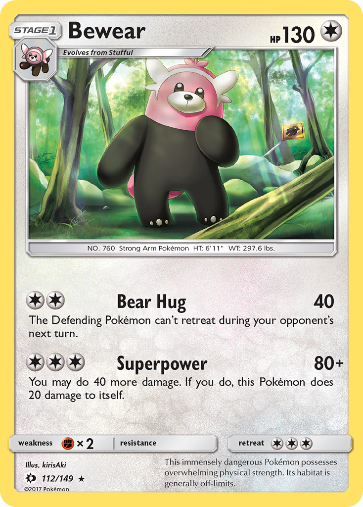 Bewear - Sun & Moon - #112 - Pokemon TCG card