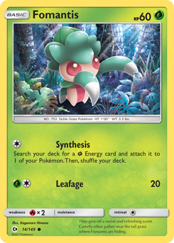 Fomantis #14 Fomantis - Sun & Moon - #14 - Pokemon TCG card