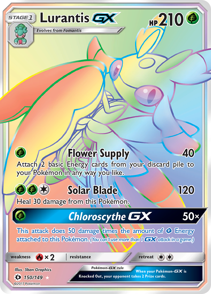 Lurantis-GX - Sun & Moon - #150 - Pokemon TCG card