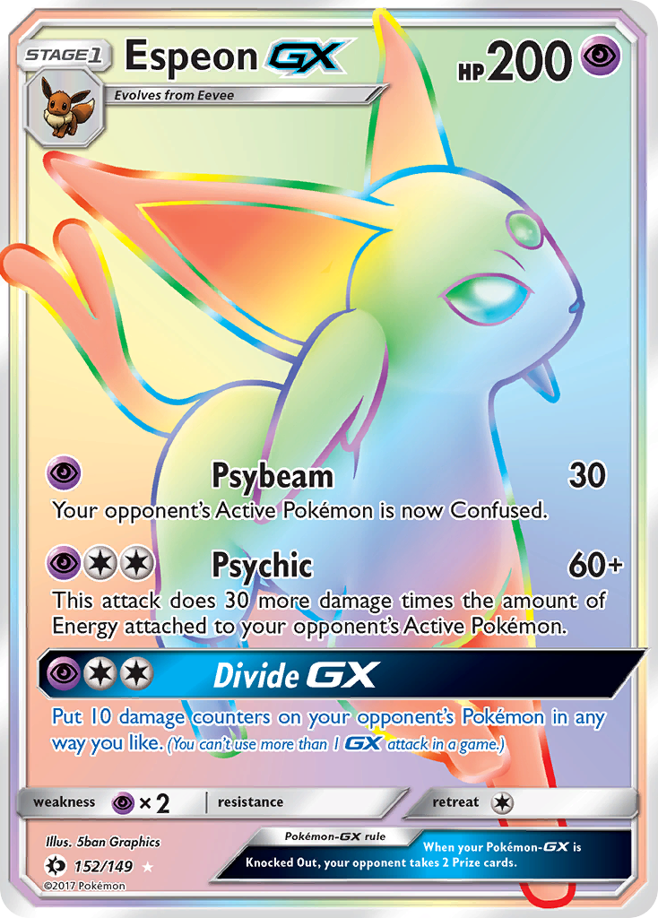 Espeon-GX - Sun & Moon - #152 - Pokemon TCG card