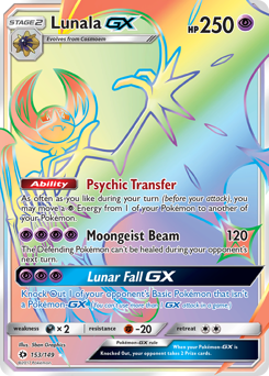 Lunala-GX #153 Lunala-GX - Sun & Moon - #153 - Pokemon TCG card