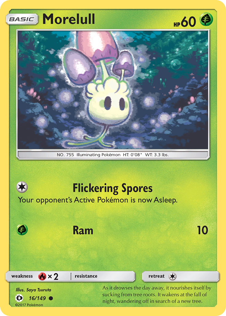Morelull - Sun & Moon - #16 - Pokemon TCG card