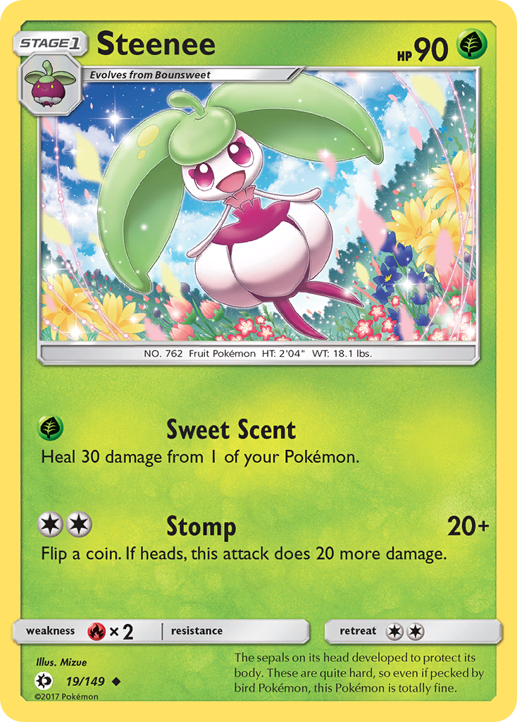 Steenee - Sun & Moon - #19 - Pokemon TCG card