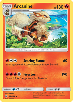 Arcanine #22 Arcanine - Sun & Moon - #22 - Pokemon TCG card