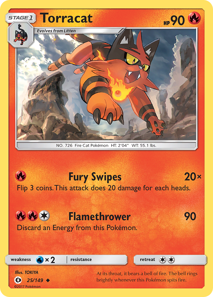 Torracat - Sun & Moon - #25 - Pokemon TCG card