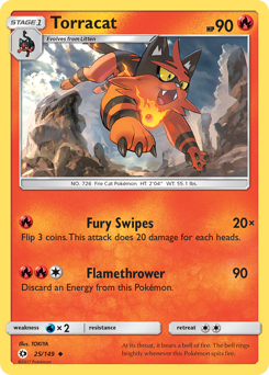 Torracat #25 Torracat - Sun & Moon - #25 - Pokemon TCG card