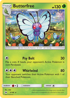 Butterfree #3 Butterfree - Sun & Moon - #3 - Pokemon TCG card